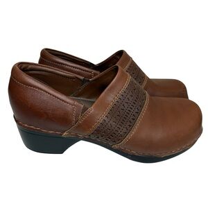 Bjorndal Brown Leather “Eliana” Clogs Sz 10 Boho Cottagcore Festival